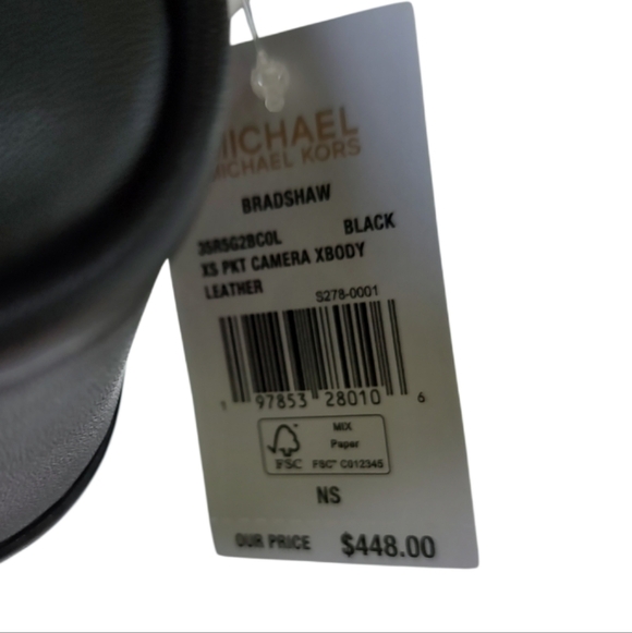 Michael Kors Bradshaw Black Leather Crossbody Bag - Picture 3 of 6